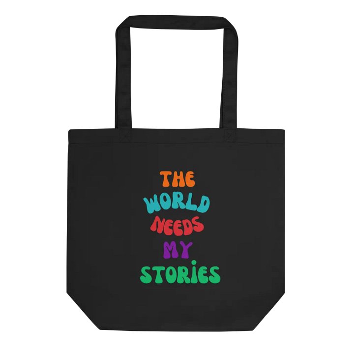 "The World Needs My Stories" Tote Bag Mug product image (1)