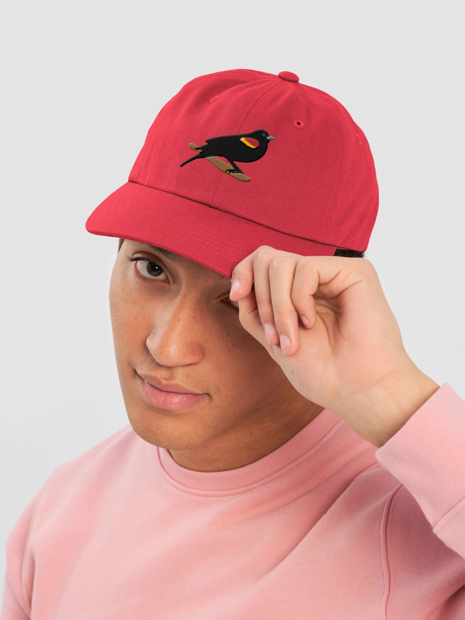 Red-winged Blackbird Embroidered Dad Hat | Marsh Bird Cap | Bird Lover Gift product image (21)
