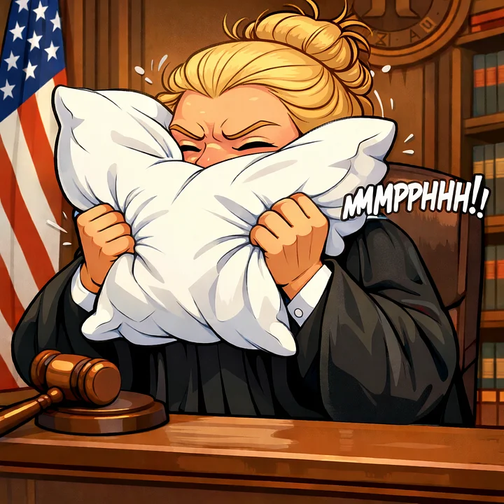 Screaming into pillow-female presenting product image (2)