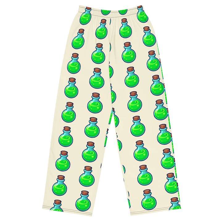 Eyes and Petals All-Over Print Wide-Leg Pants product image (1)