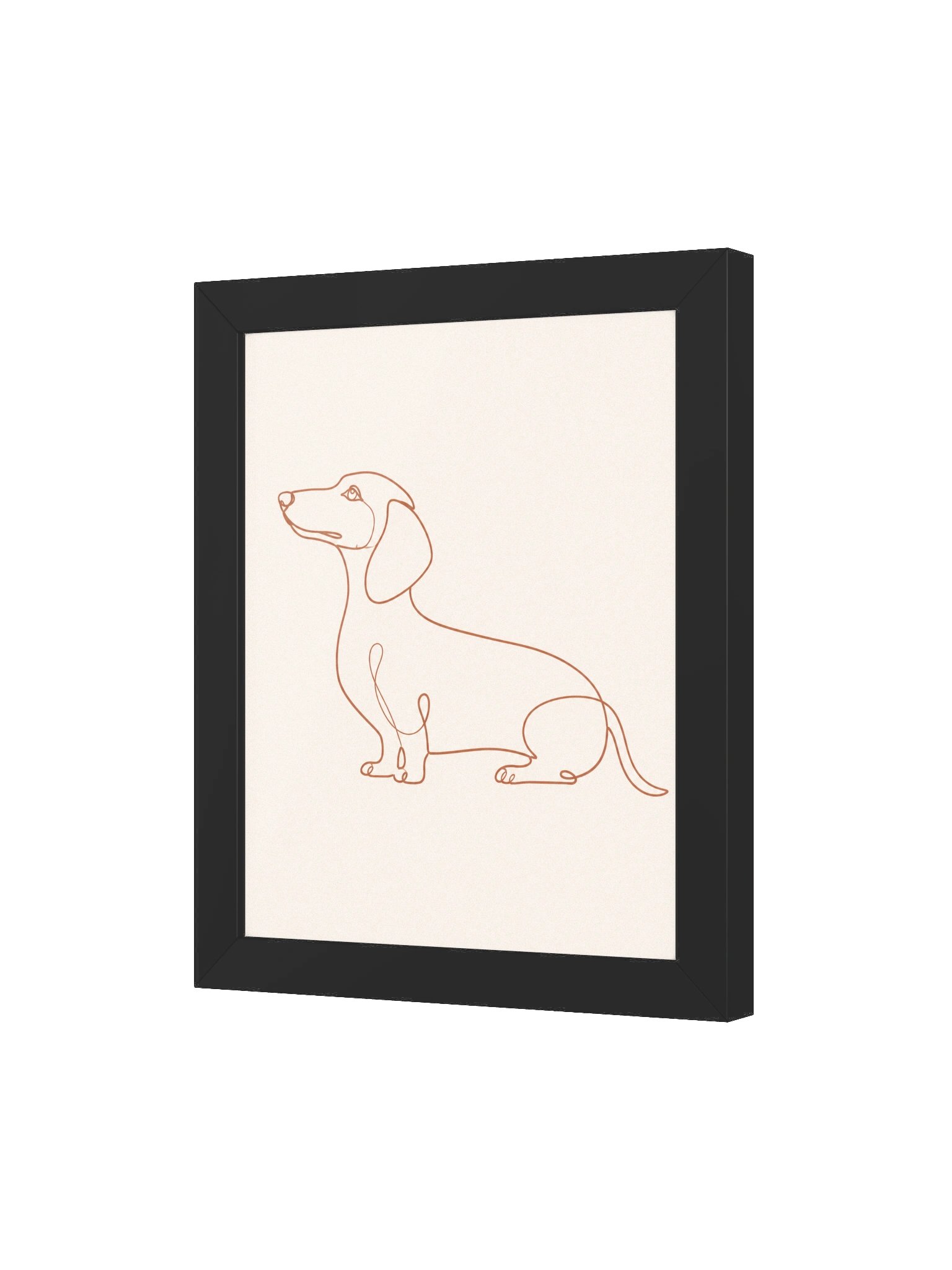 Minimal Dachshund Line Art Framed Poster product image (3)