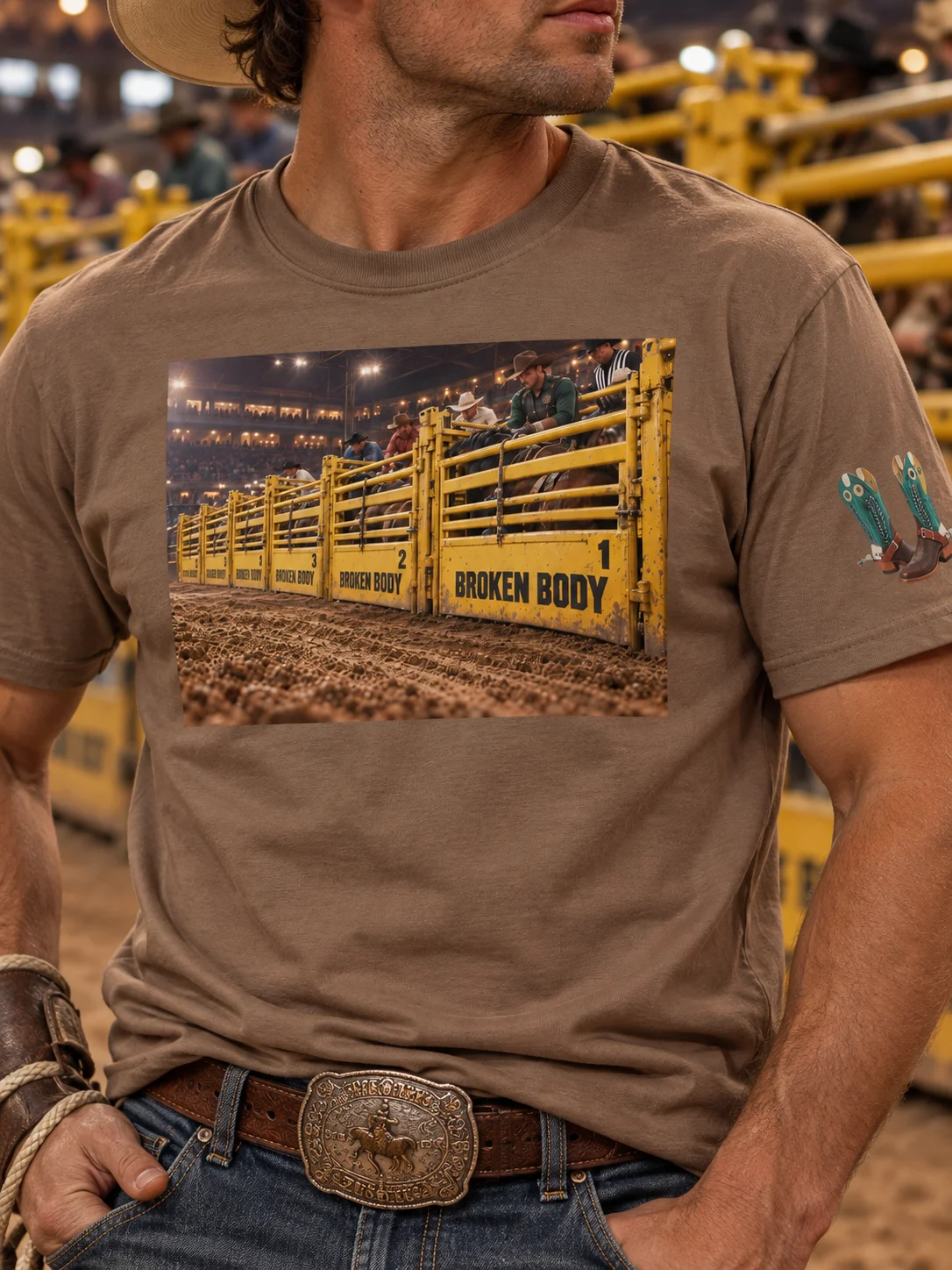 Saddle Bronc Get Ready T-Shirt | ROUGHSTOCK RODEO™ product image (109)