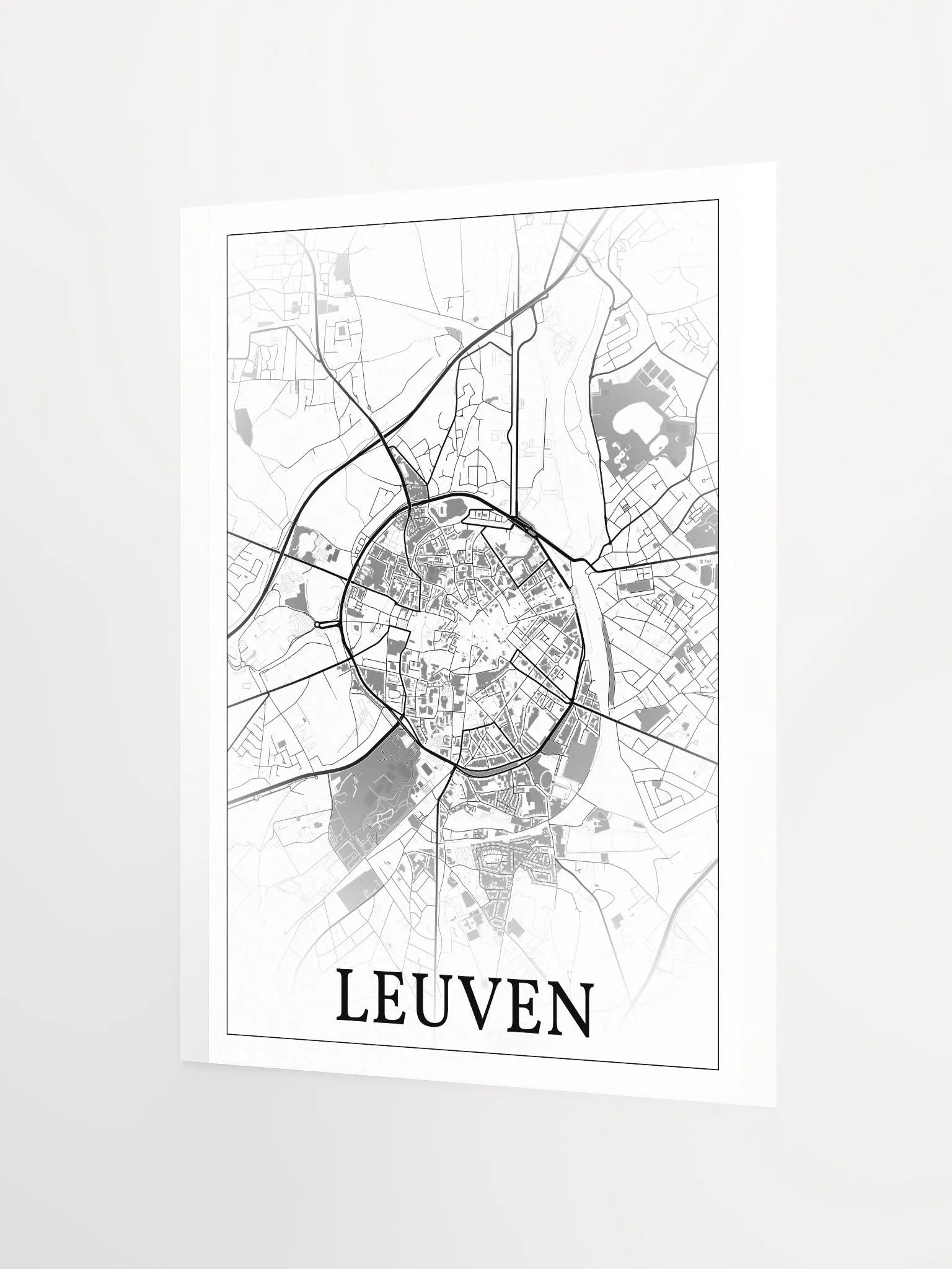Leuven, Belgium, city map print product image (9)