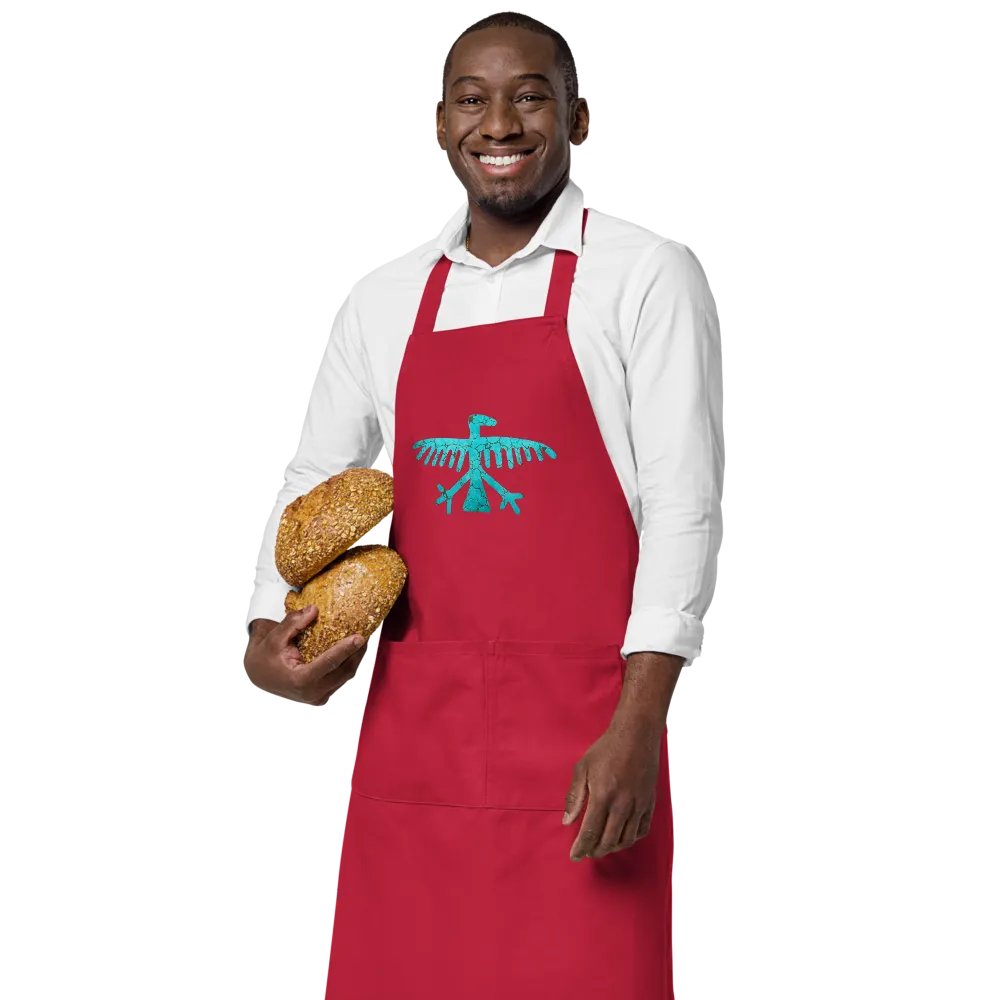 Turquoise Condor Cotton Twill Apron product image (3)