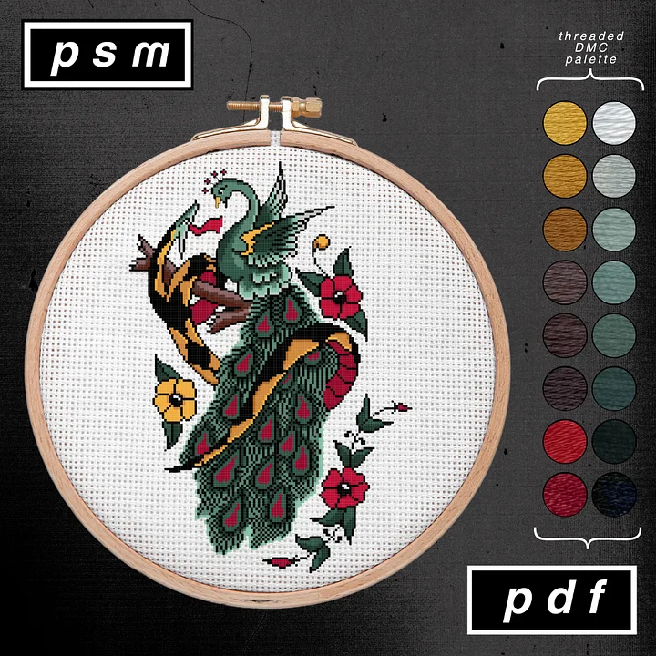 Sailor Jerry Peacock & Snake Battle Pattern product image (1)