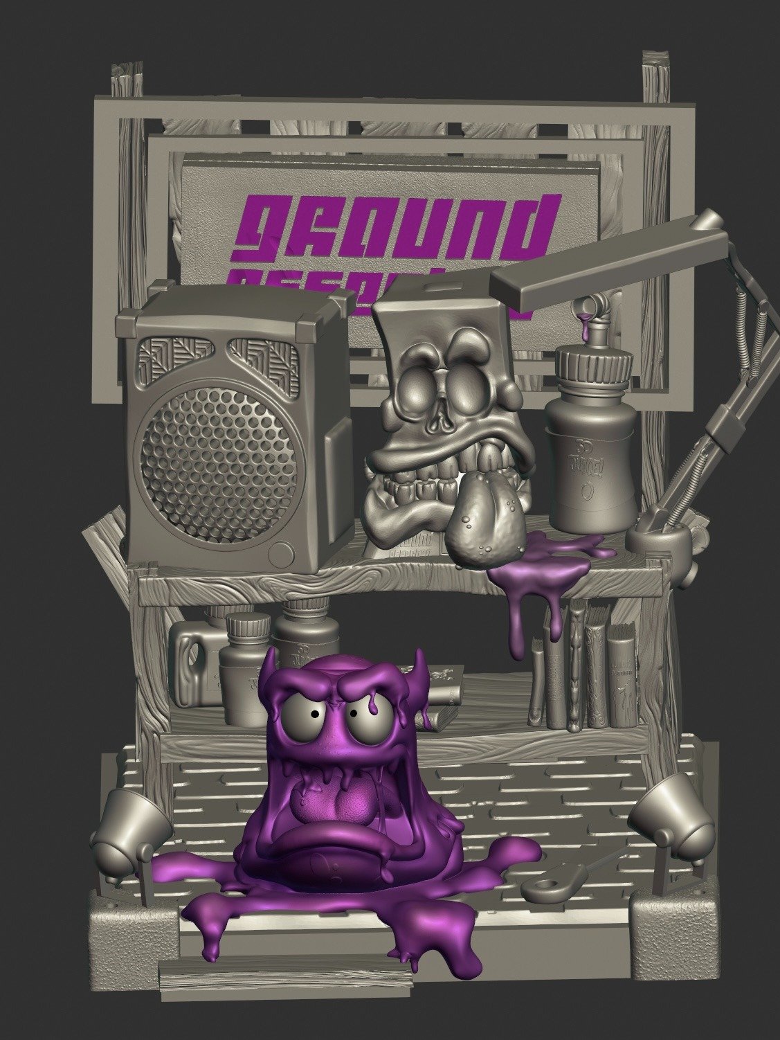 Zombie Printer Diorama - STL product image (3)