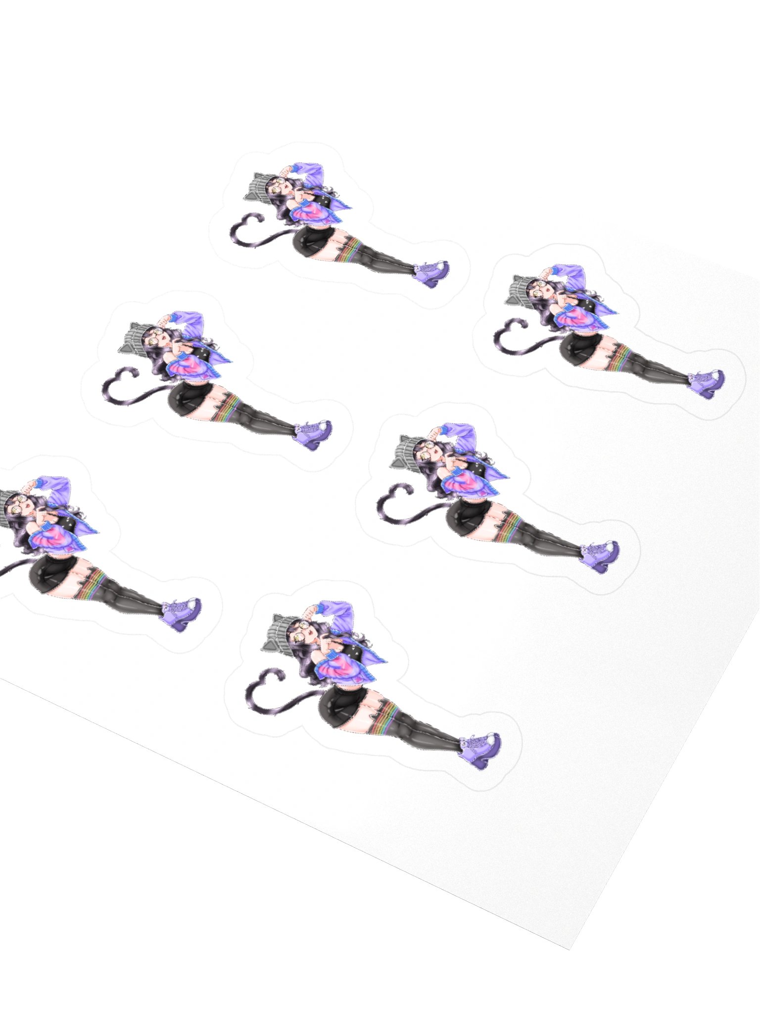 Curlicue Stickers (White) product image (3)