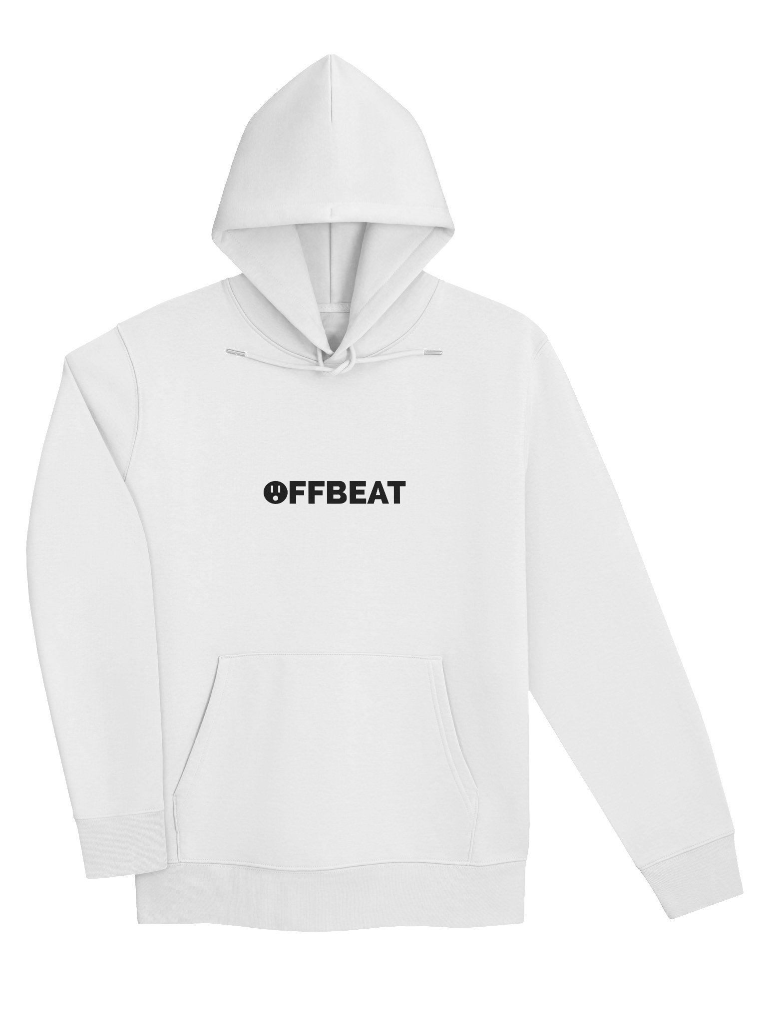 Offbeat Logo White Organic Hoodie product image (3)