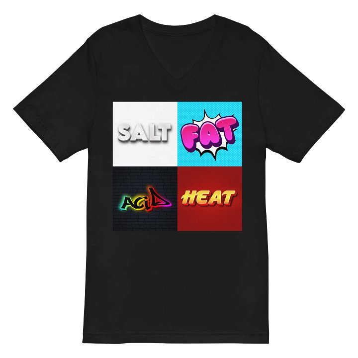 Salt Fat Acid Heat - Bella+Canvas Short Sleeve V-Neck Jersey T-Shirt product image (3)