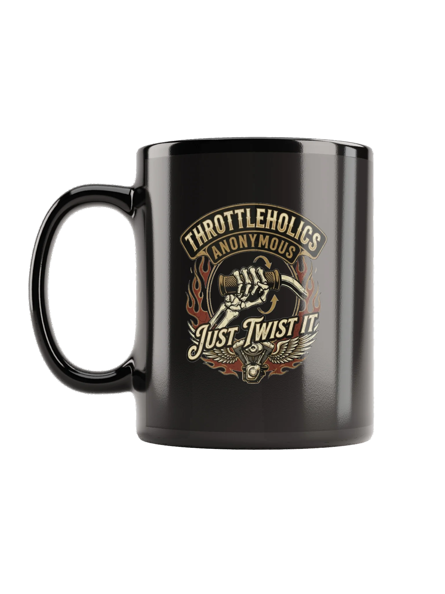 Throttleholics Anonymous Black Glossy Mug product image (2)