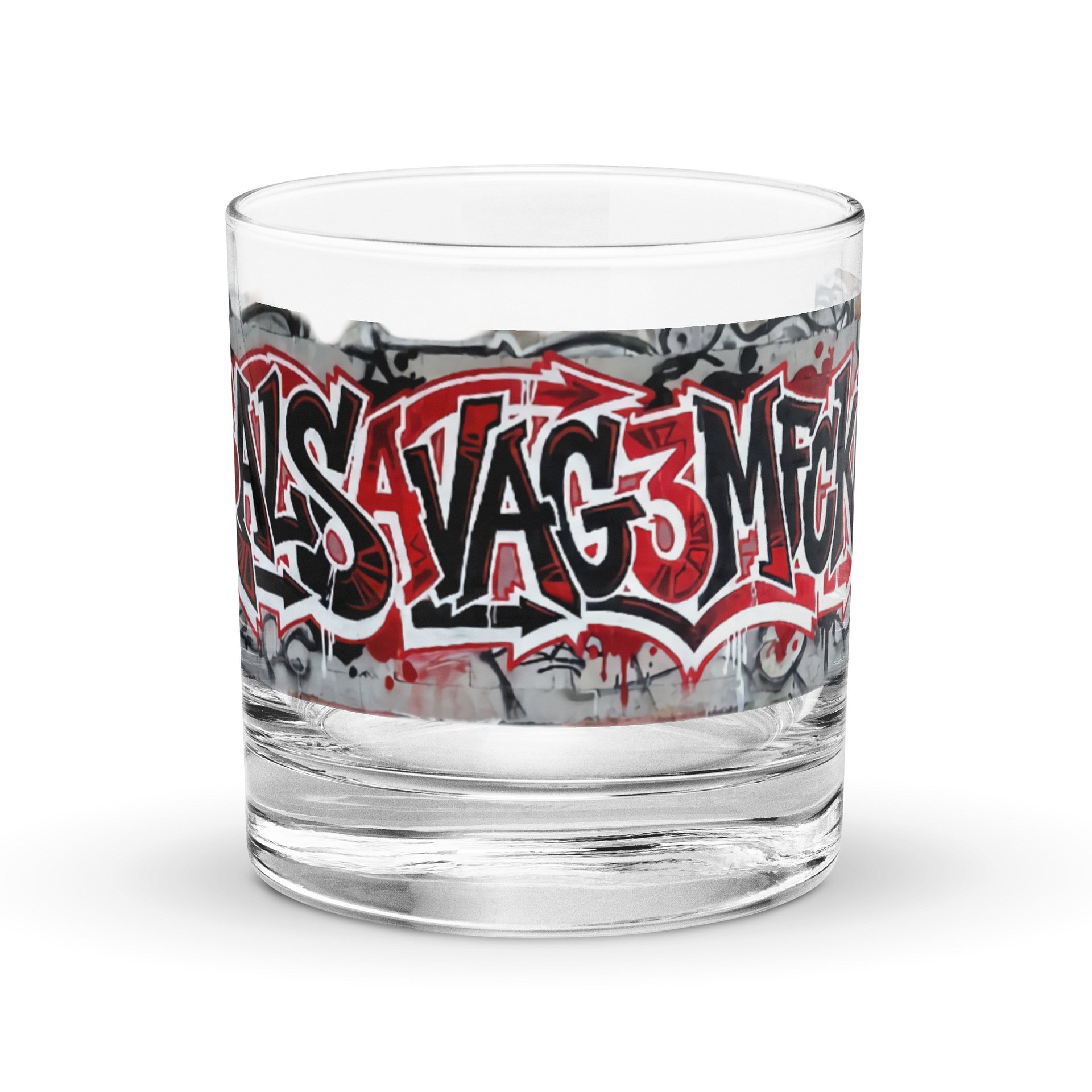 R3ALSAVAG3MFCKRS Graffiti Rocks Glass product image (1)