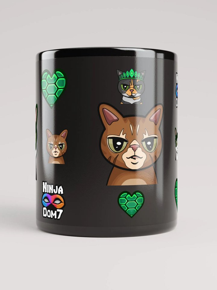 Cat Fam Black Glossy Mug product image (2)