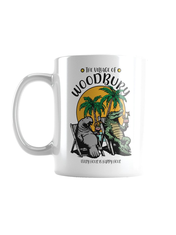 The Village of Woodbury TV Florida USA Fun Manatee Alligator Design Coffee Mug product image (1)