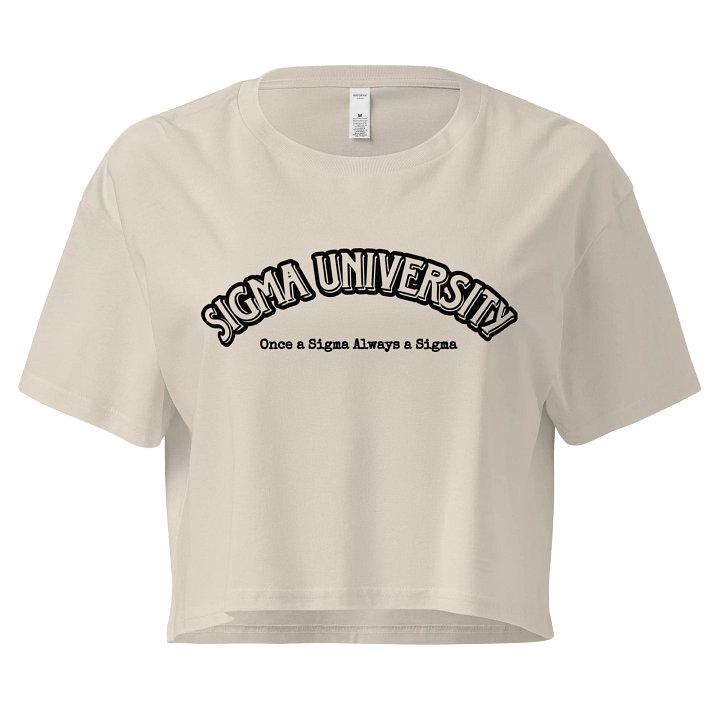 Sigma University Crop Top (Black Text) product image (5)