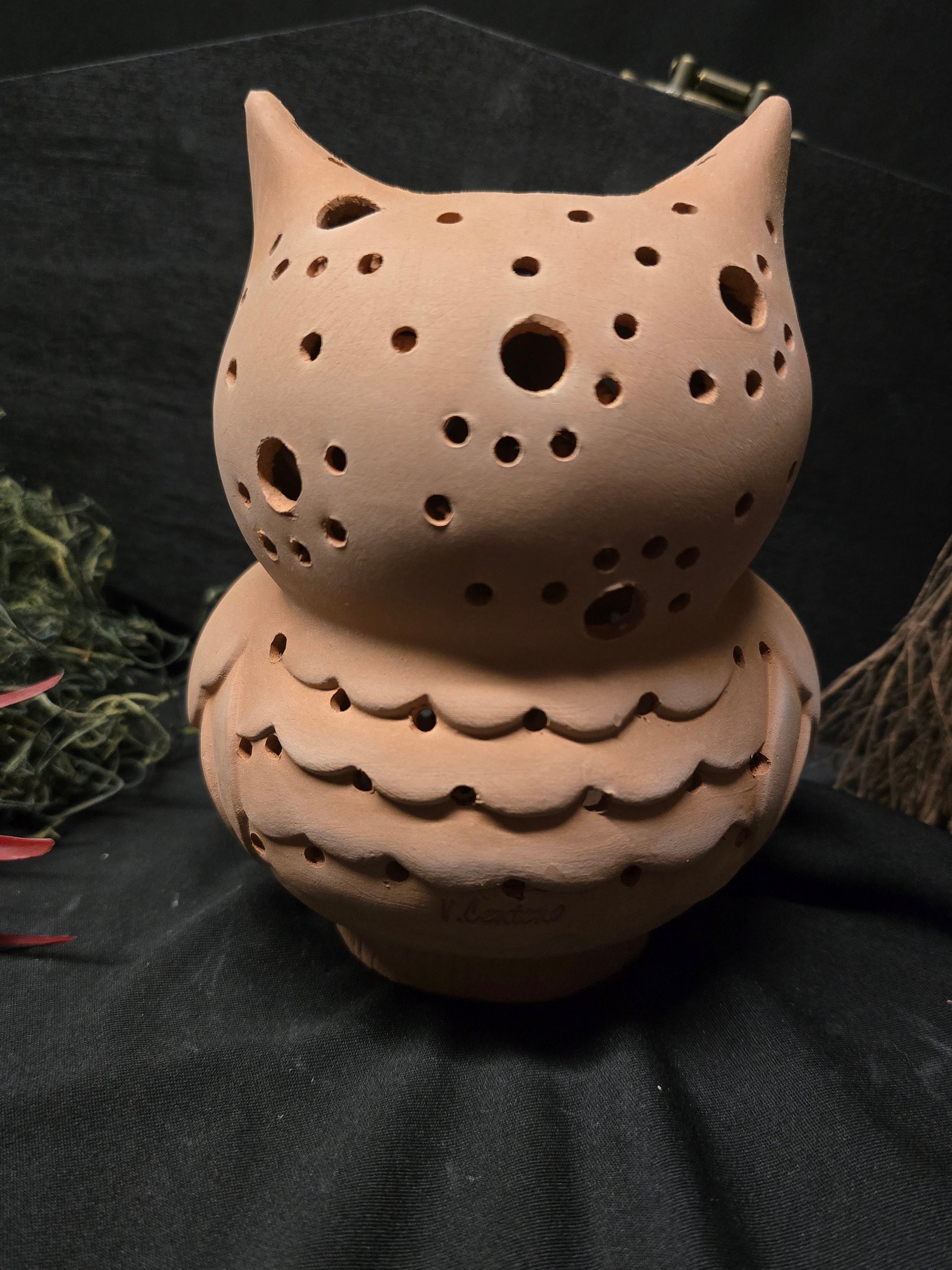 Terracotta Owl Candle holder, Candle Lantern product image (12)
