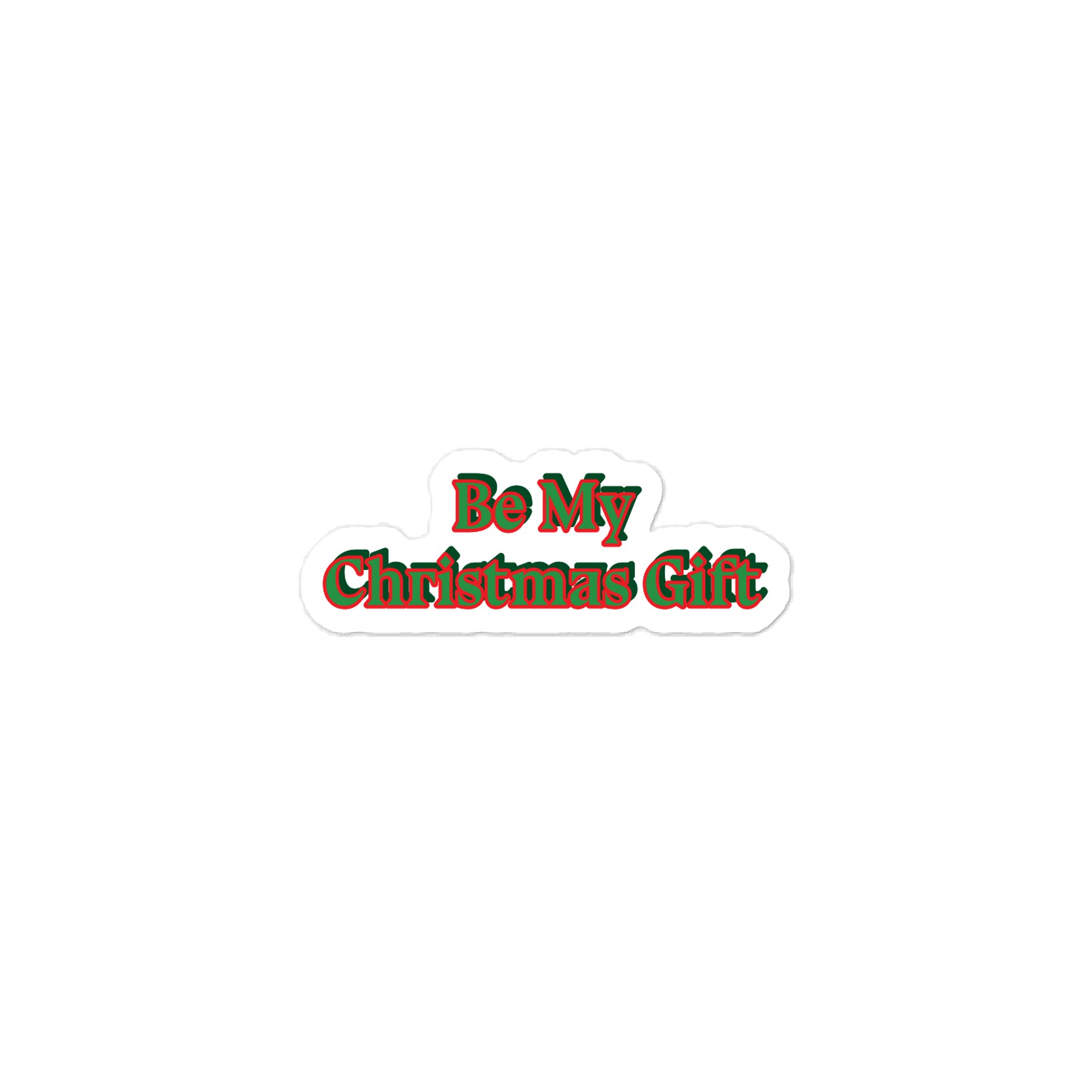 Be My Christmas Gift Christmas Sticker. product image (1)