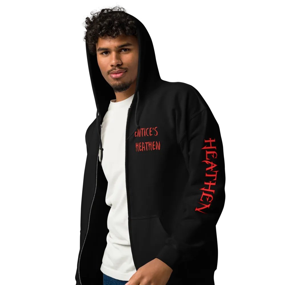 Heathen Zip Up Hoodie - Red product image (17)