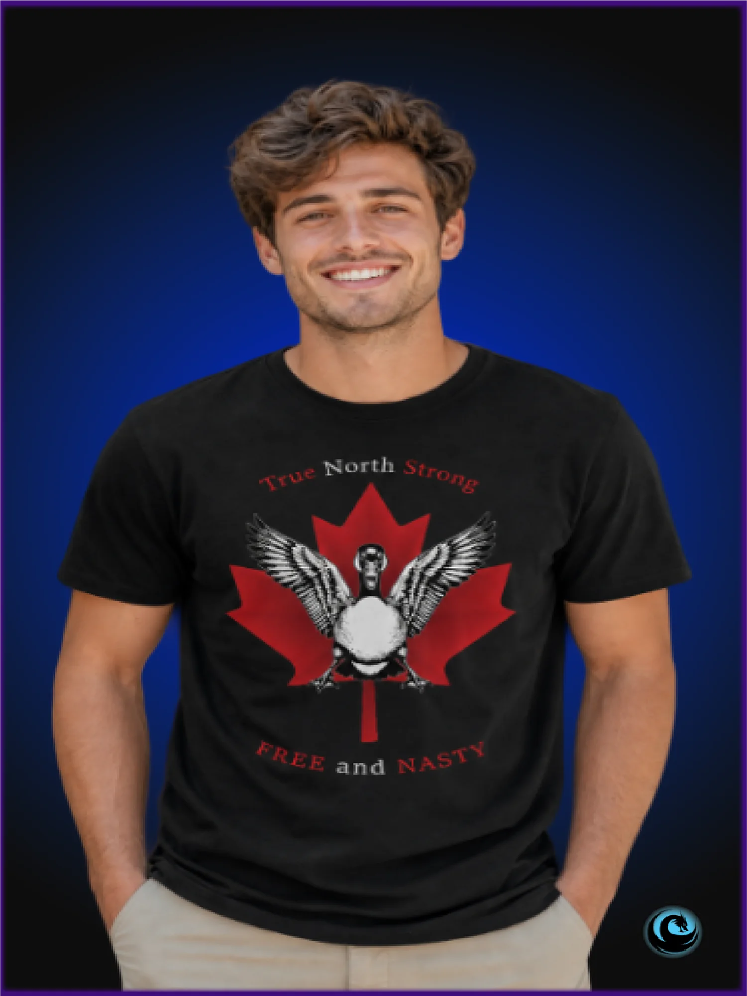 True North Strong Free & Nasty Shirt | Funny Canadian Goose Graphic Tee product image (1)