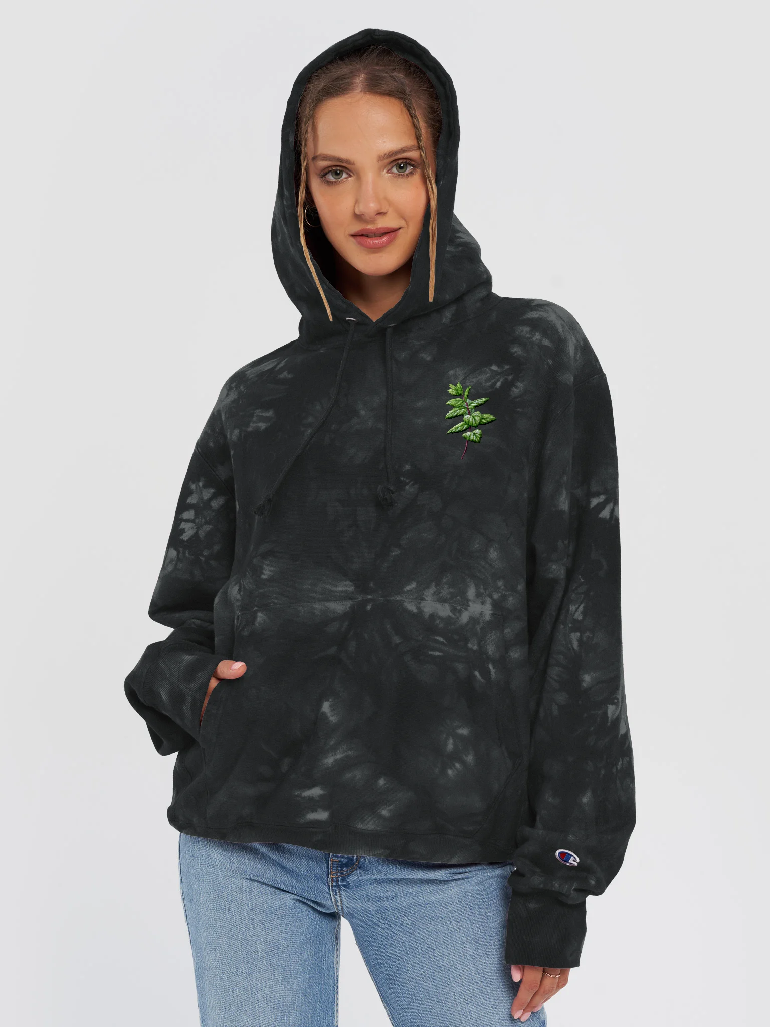 Mint Motion Tie-dye Champion Hoodie product image (13)