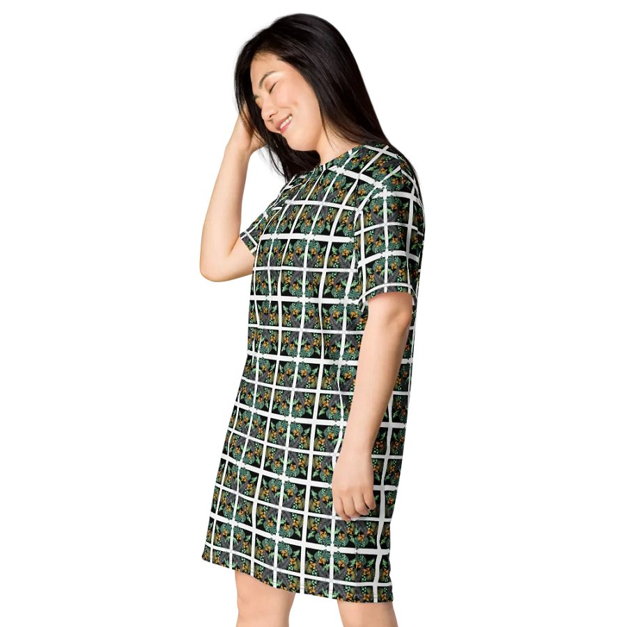 Plants and Tropical Seamless T-Shirt Dress | Woman's Hawaiian Style Casual Dress product image (9)