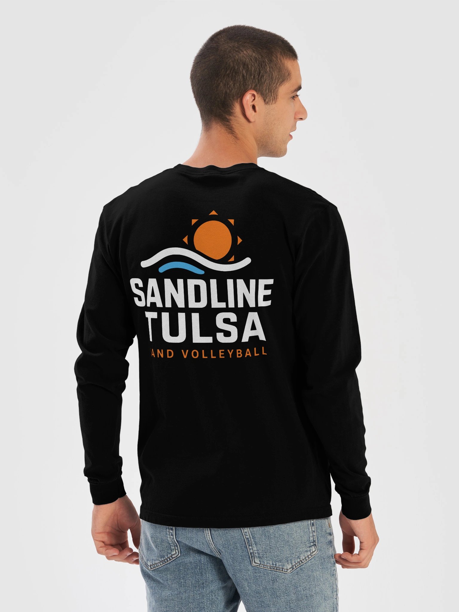 Front Pocket Logo and Full Back Graphic Long Sleeve (Light Logo) product image (6)