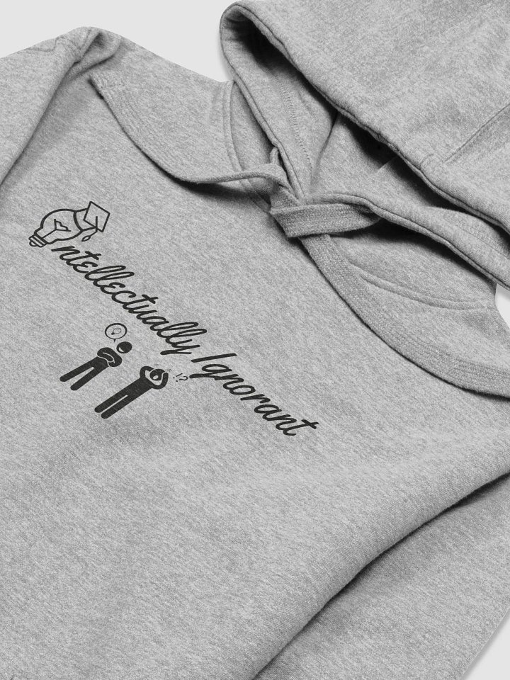 INTELLECTUALLY IGNORANT (Black Logo) Cotton Heritage unisex Hoodie product image (30)