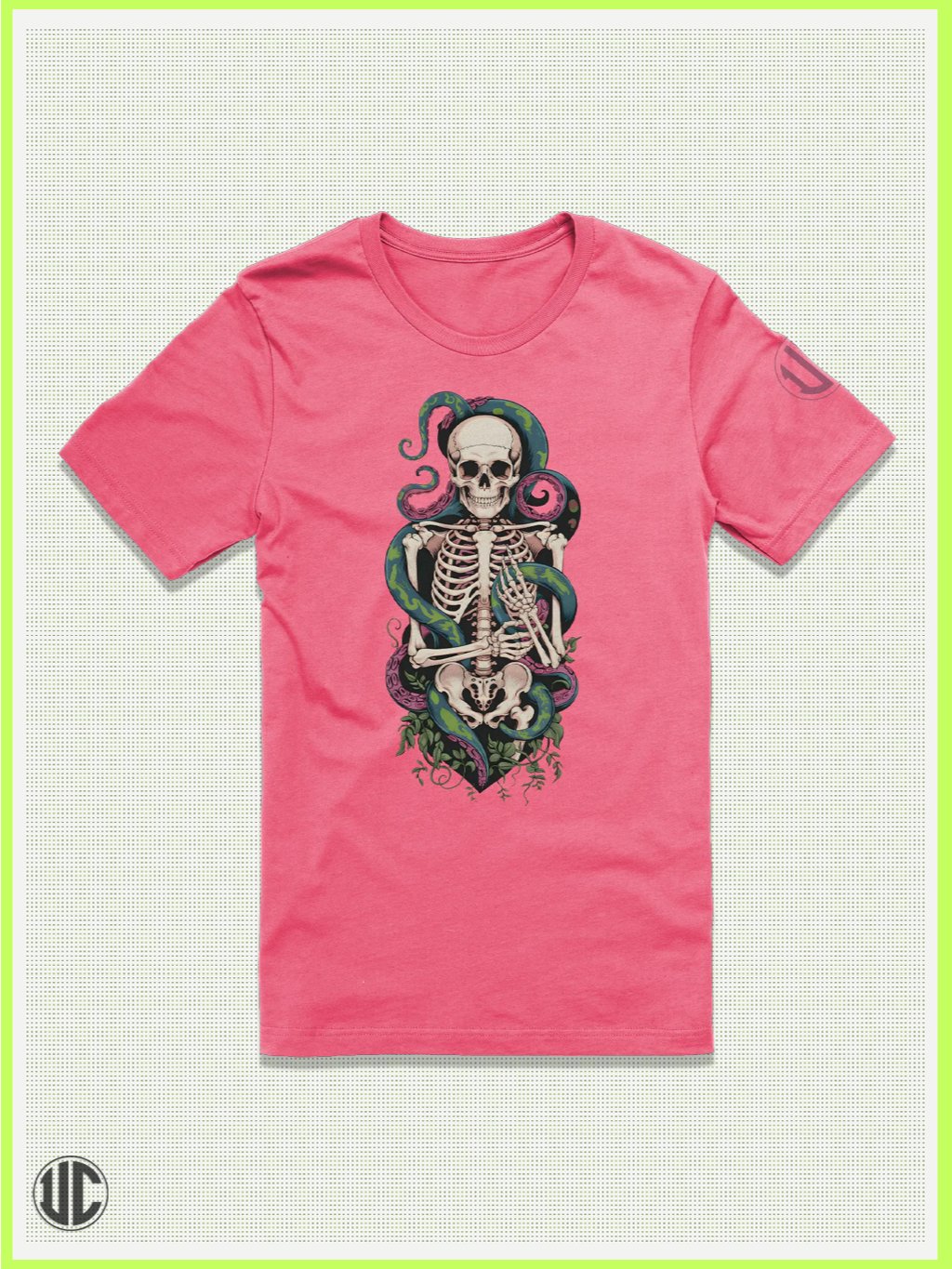 Tentacle Embrace – Ocean Gothic Skeleton T-Shirt product image (1)
