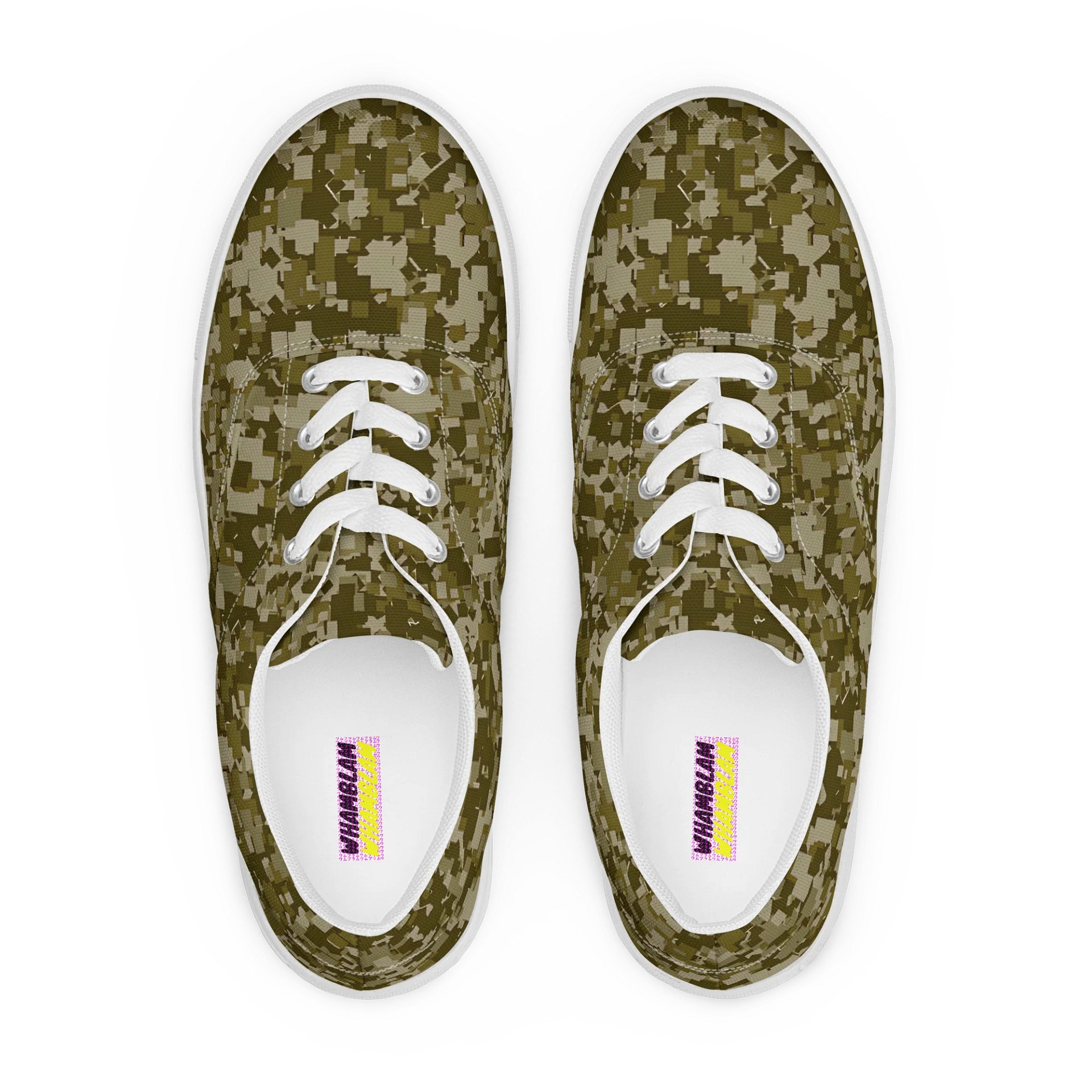 Pixelated Camo Men's Canvas Shoes product image (1)