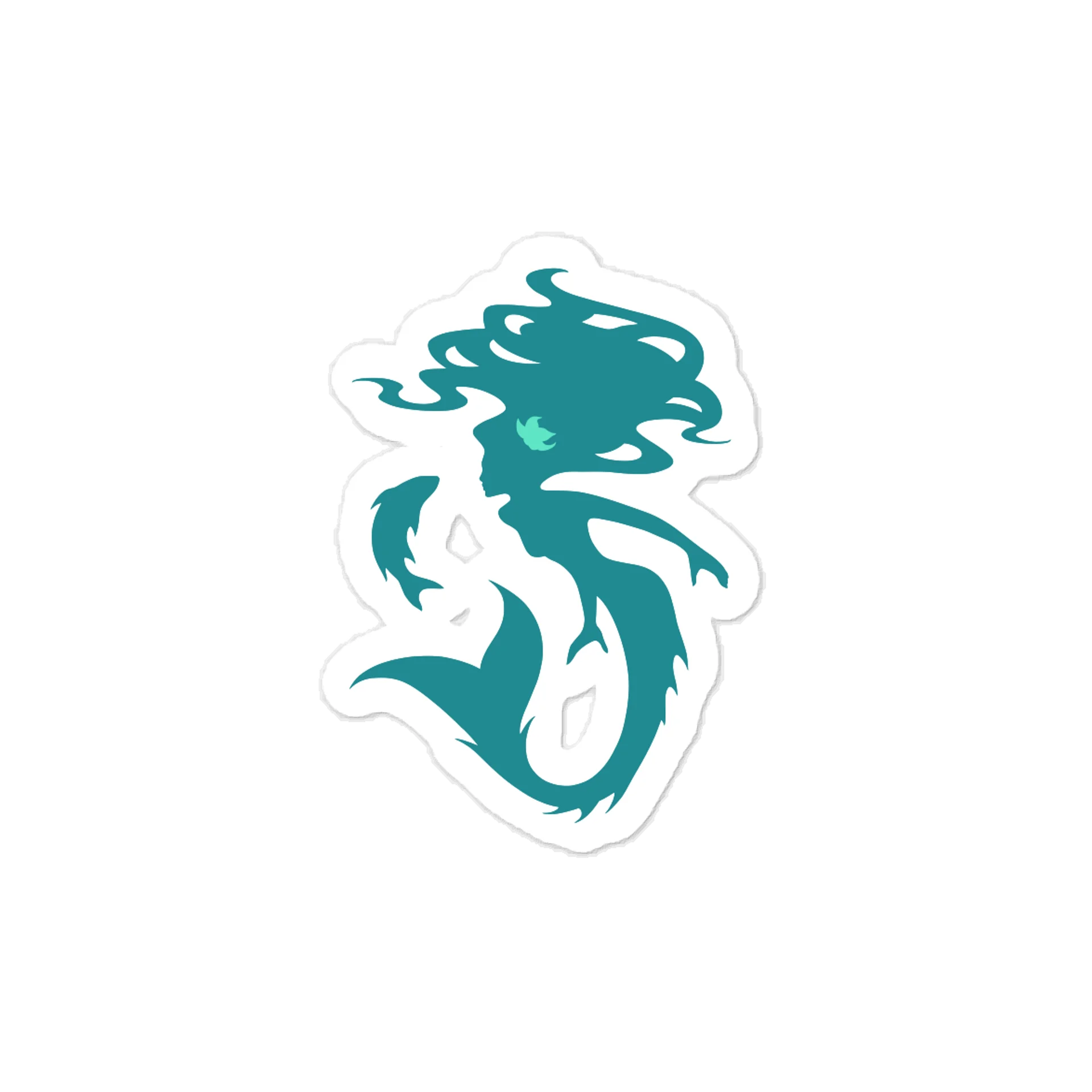 Sticker 2: The Underwater Dance: Mermaid Sea-Teal Decal product image (1)