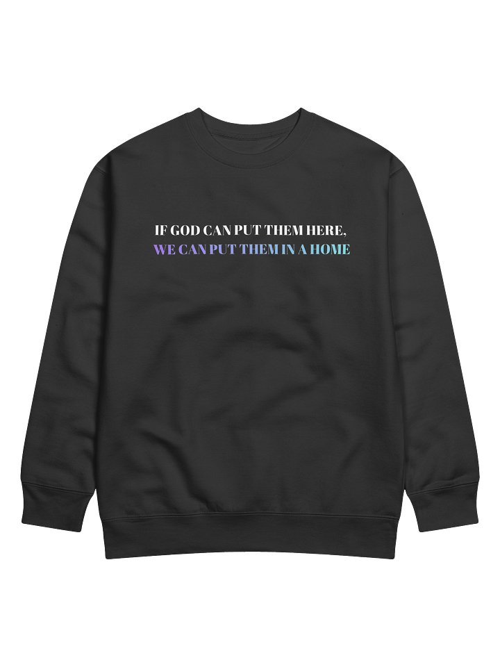 IF GOD CAN PUT THEM HERE, WE CAN PUT THEM IN A HOME SWEATSHIRT product image (1)