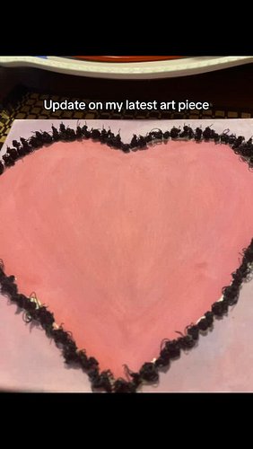 Update on my “We Bleed” art piece. The glue is now dried and next step will be making the pick out of clay, painting it, then...