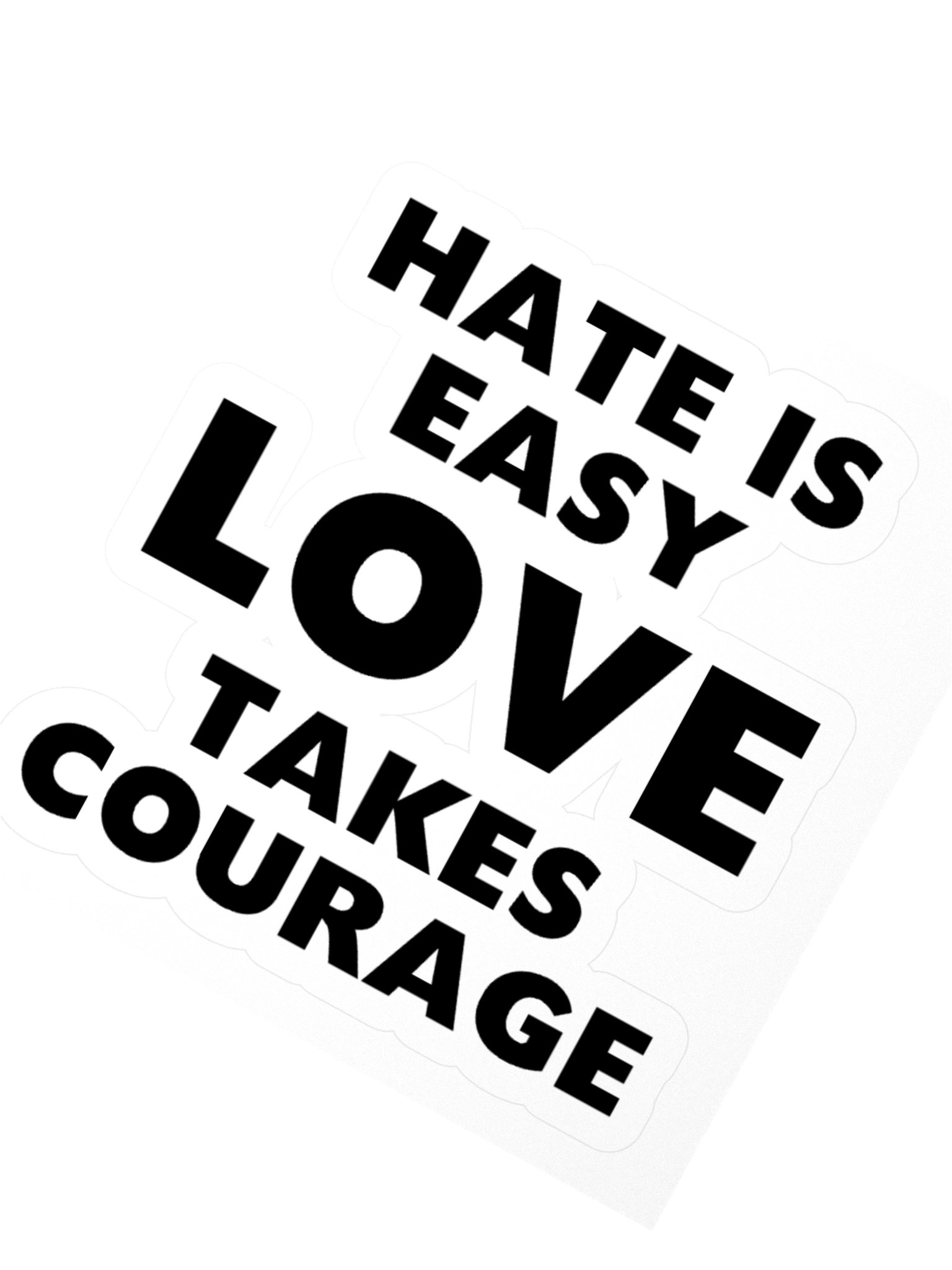 Hate Love Courage Sticker product image (4)