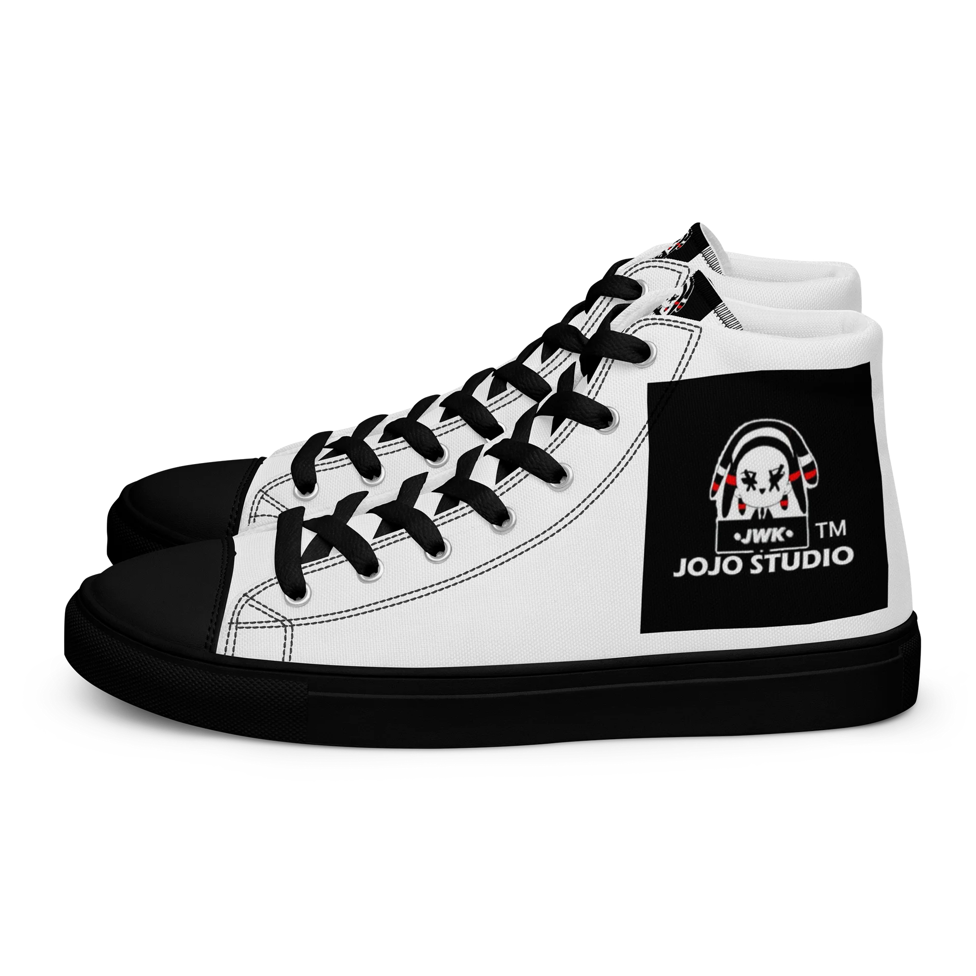 Jozef Kayembe High Top Canvas Shoes | JWK JOJO STUDIO product image (1)