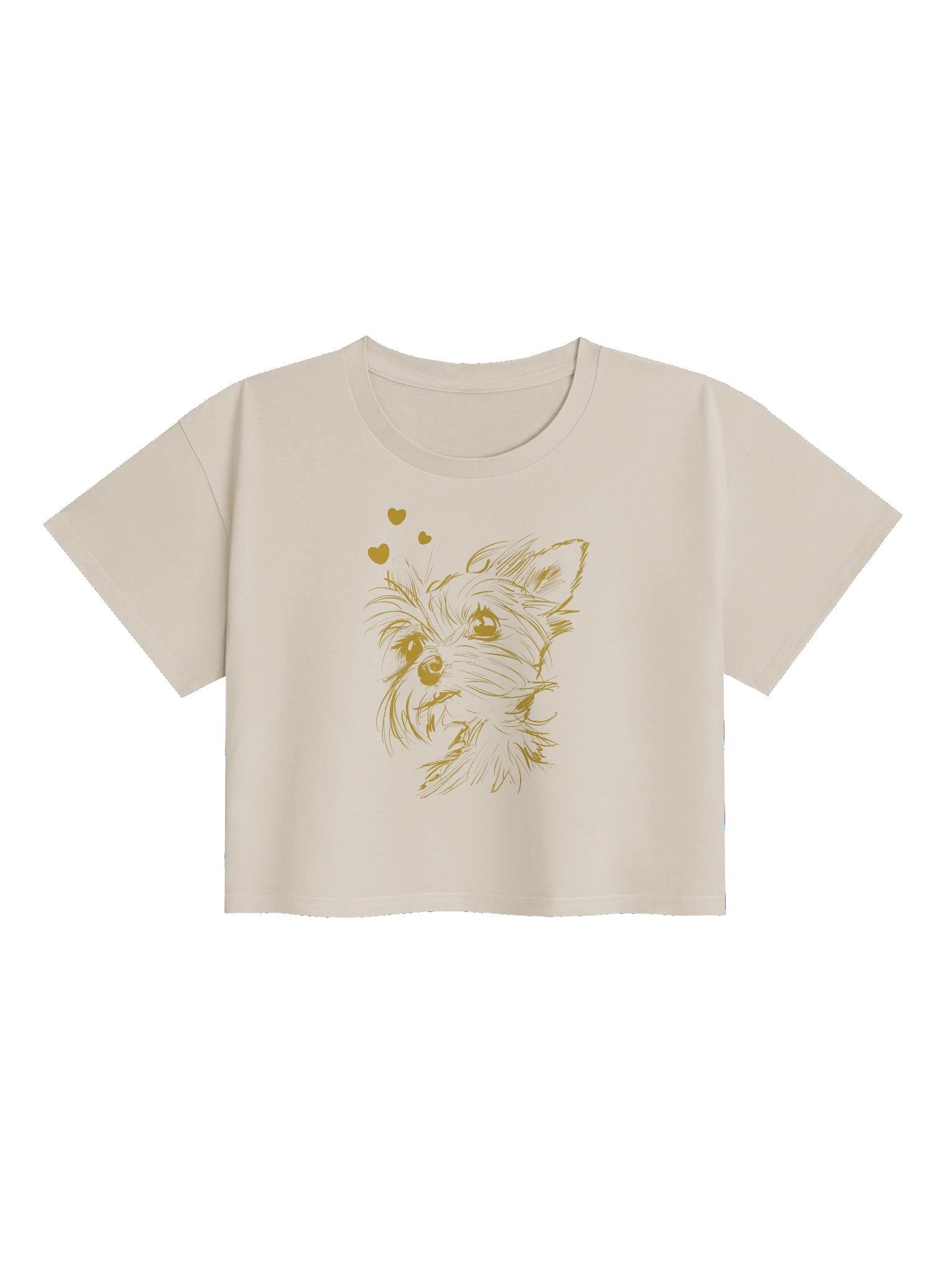 Yorkie Sketch Crop T product image (5)