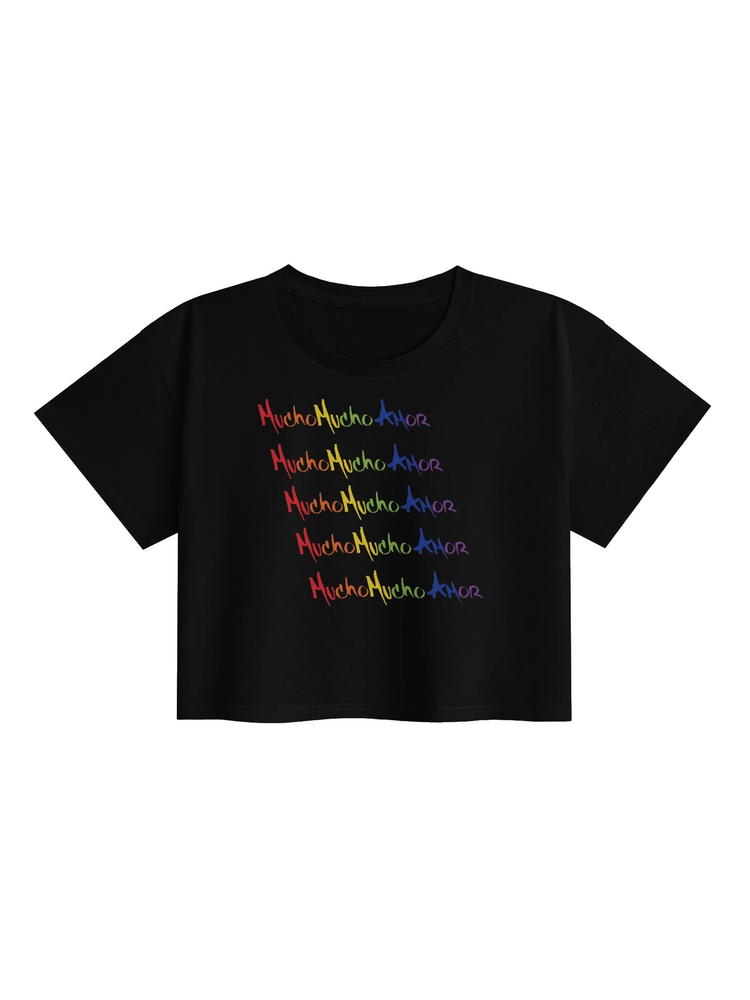 Amor On Repeat Crop Tee Black product image (1)