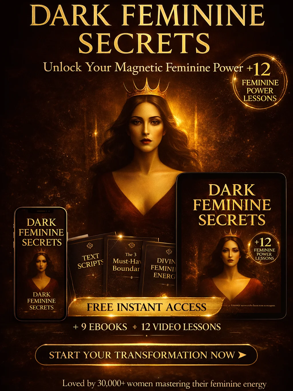 Unleash Your Inner Femme Fatale-Secrets To Making Him Obsessed: 21 Days of Dark Feminine Mastery (The Full Bundle) product image (11)