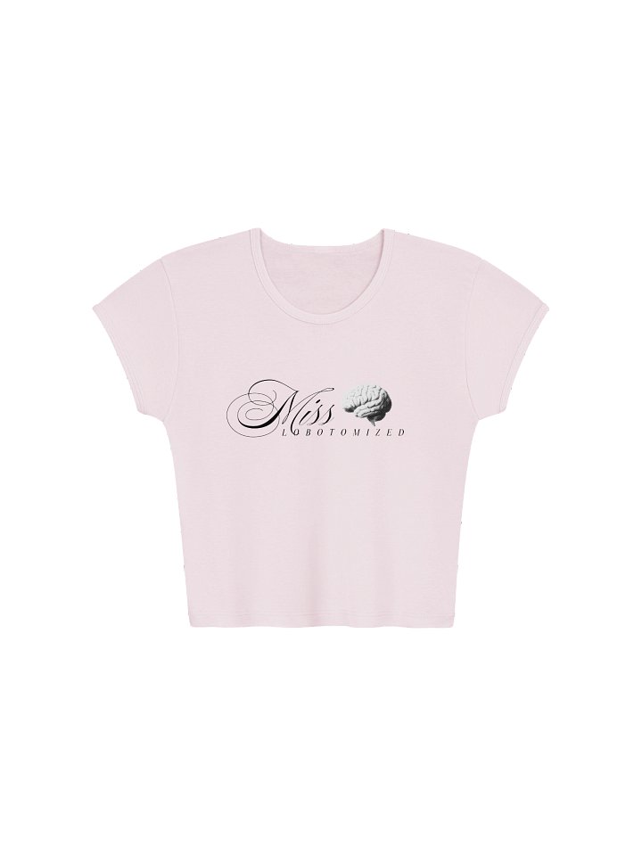 Miss Lobotomized Crop Tee - Light Pink product image (1)