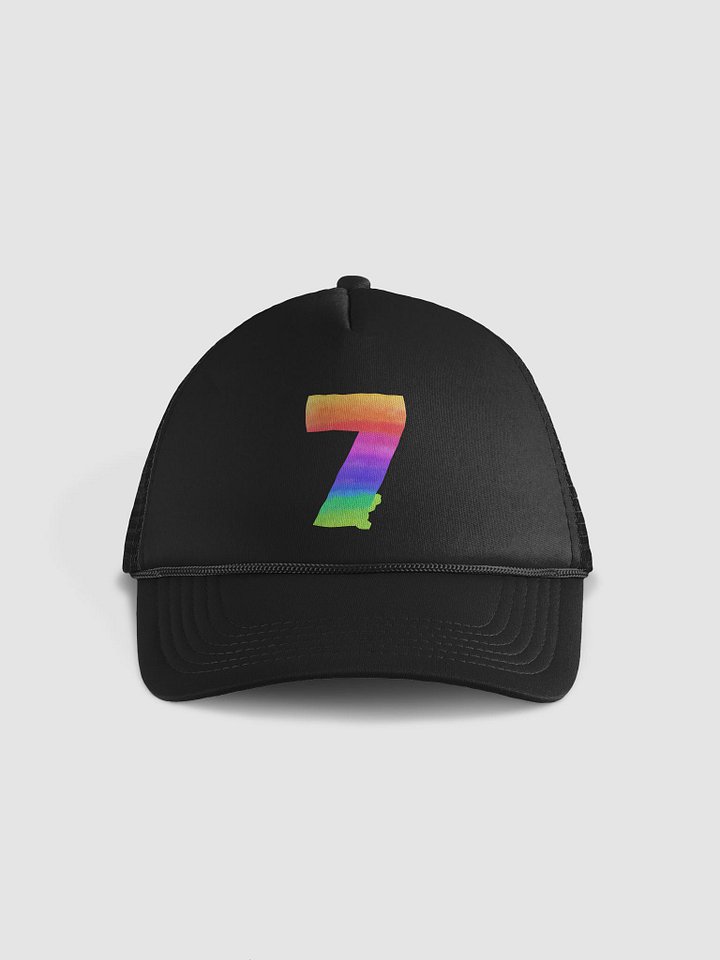 Rainbow Number 7 Baseball Cap – Minimalist Colorful Unisex Hat product image (2)
