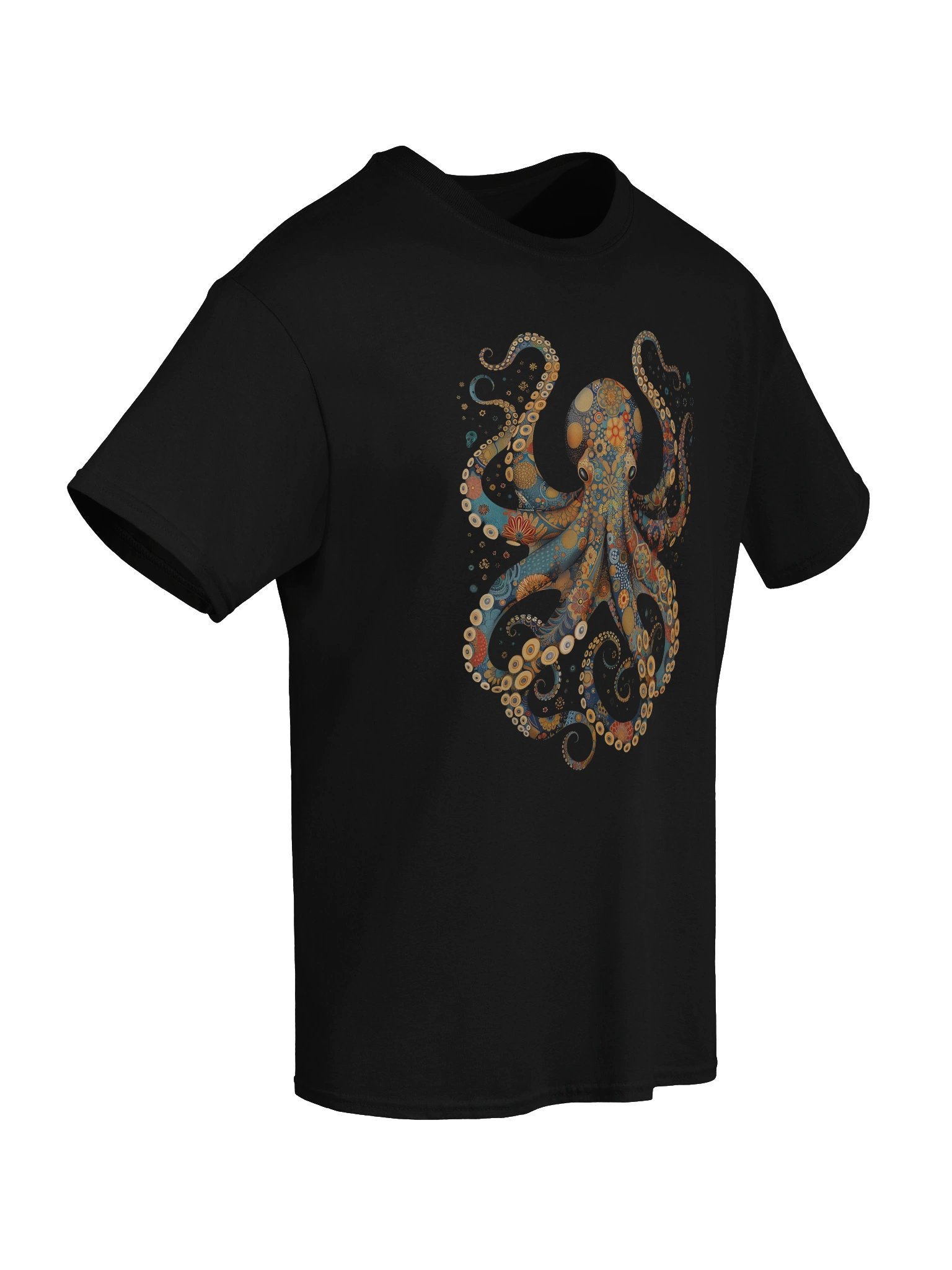 Mandala Octopus Graphic T-Shirt – Intricate Mosaic Marine Life Apparel product image (6)