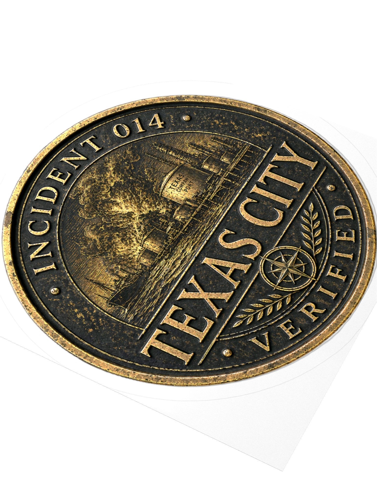 Incident 014 — Texas City Explosion Archive Badge Sticker product image (3)