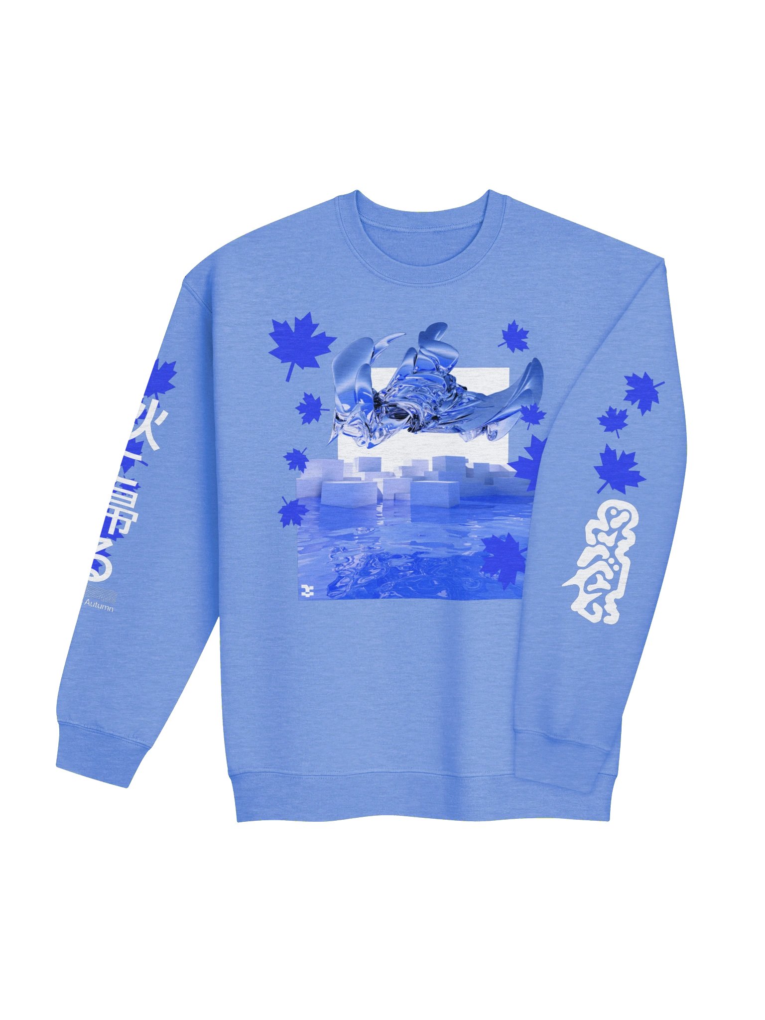 秋に帰る Return to Autumn Sweatshirt (Blue Edition) product image (20)