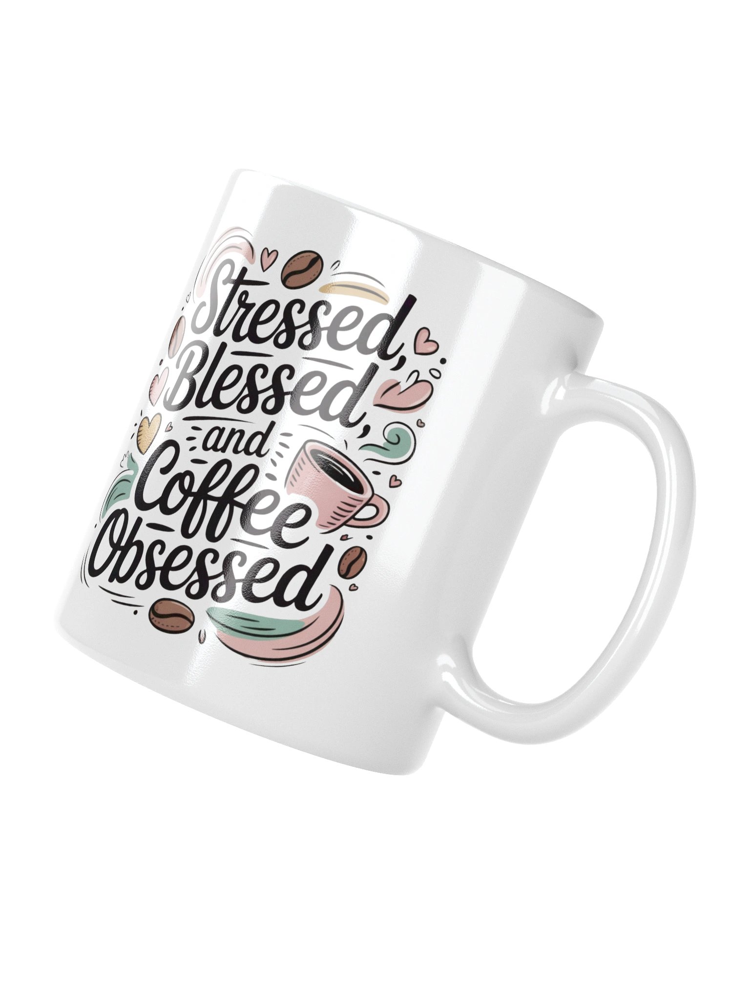 Stressed Blessed and Coffee Obsessed Funny Coffee Mug product image (4)