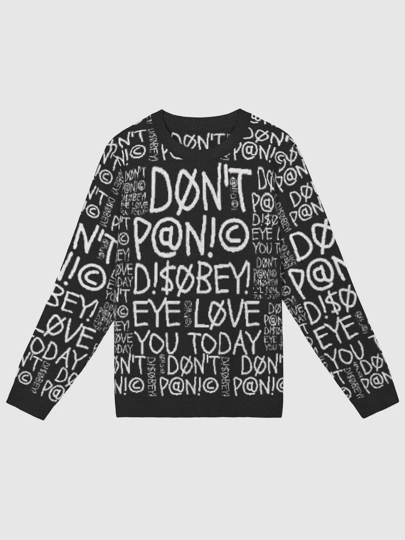 DØN'T P@N!© D!SØBEY! Scribble Jacquard Knit product image (1)