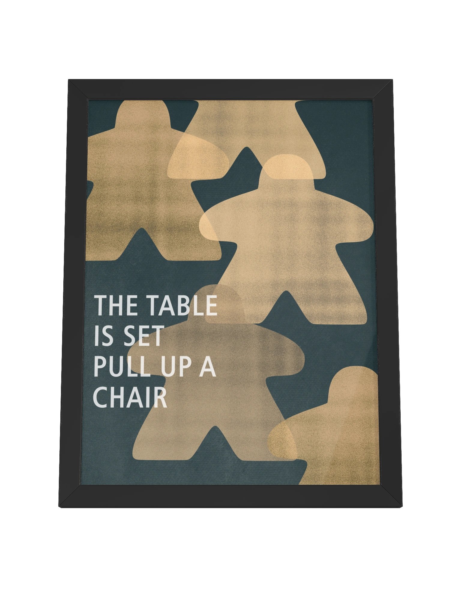 Risograph Meeples Board Game Room Poster - FRAMED product image (13)