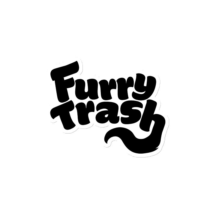 Furry Trash Magnet – Bubble Logo (Black) product image (2)