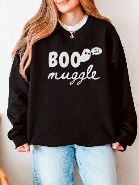 Boo Magical Halloween Fall Minimalist Sweatshirt product image (1)