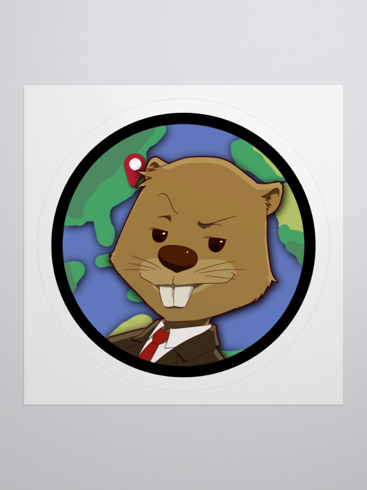 Beaver Geography Logo Sticker product image (1)