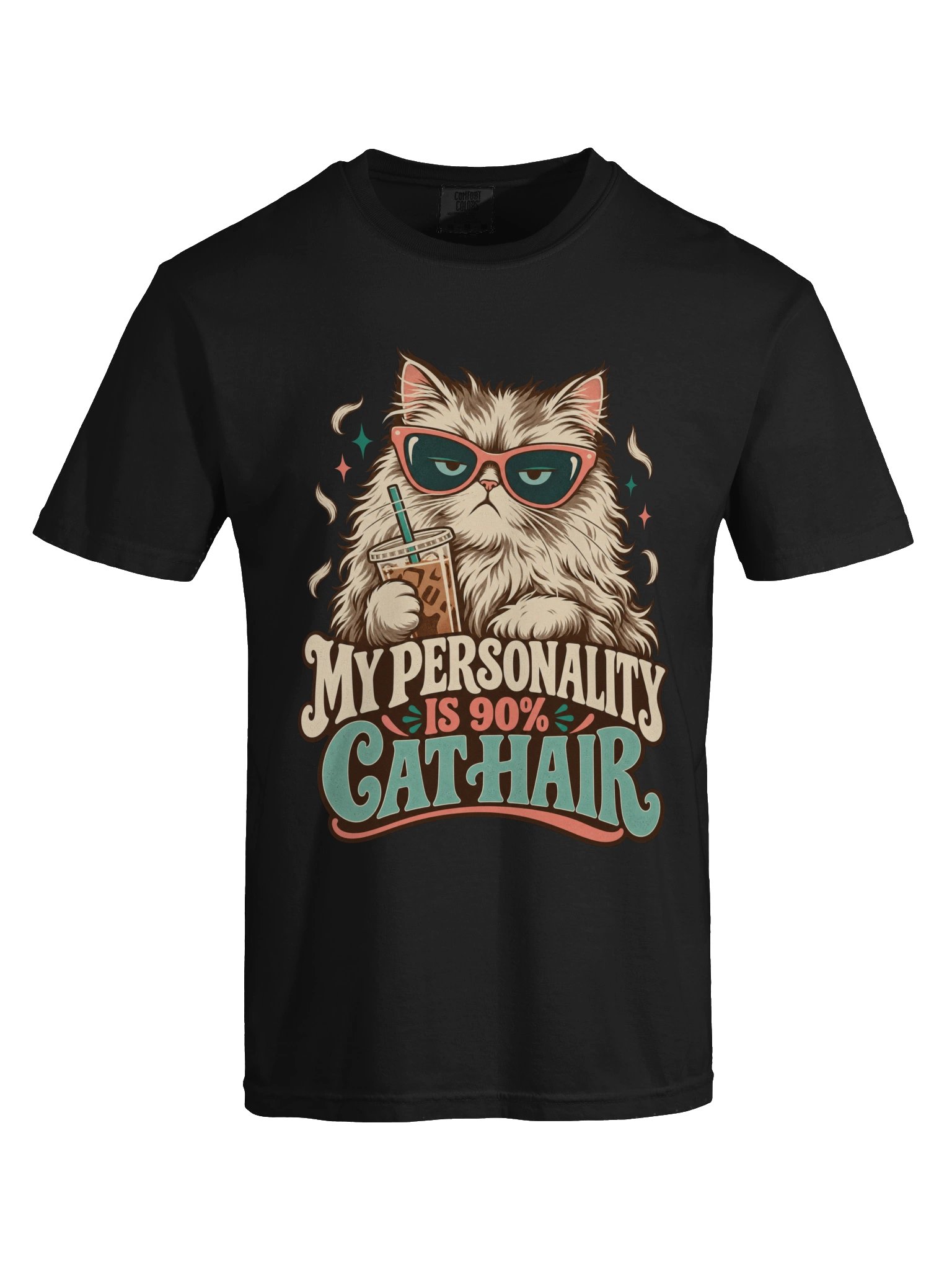 Cat Hair Vibes Sunglasses Graphic Tee product image (115)