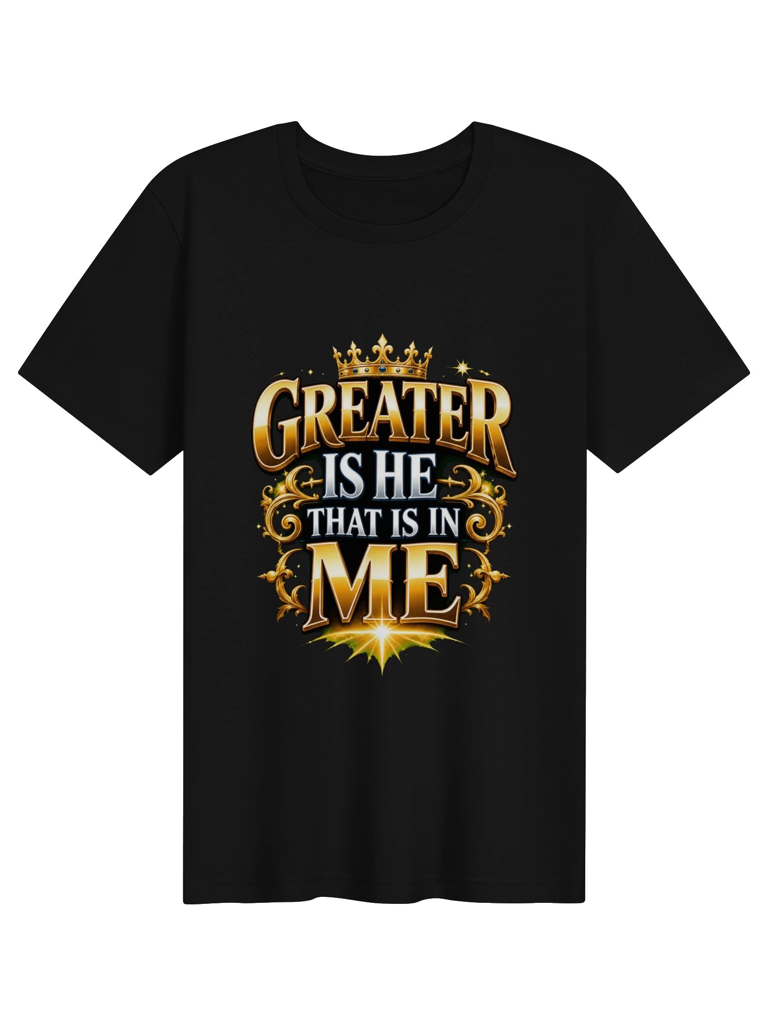 Greater Is He Front-and-Back Tee product image (1)