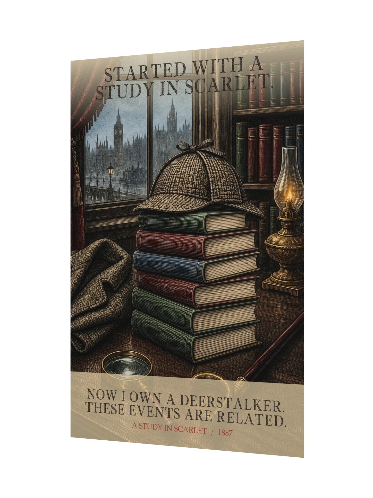Started With Study Scarlet Now Own Deerstalker -- A Study in Scarlet Art Print product image (11)